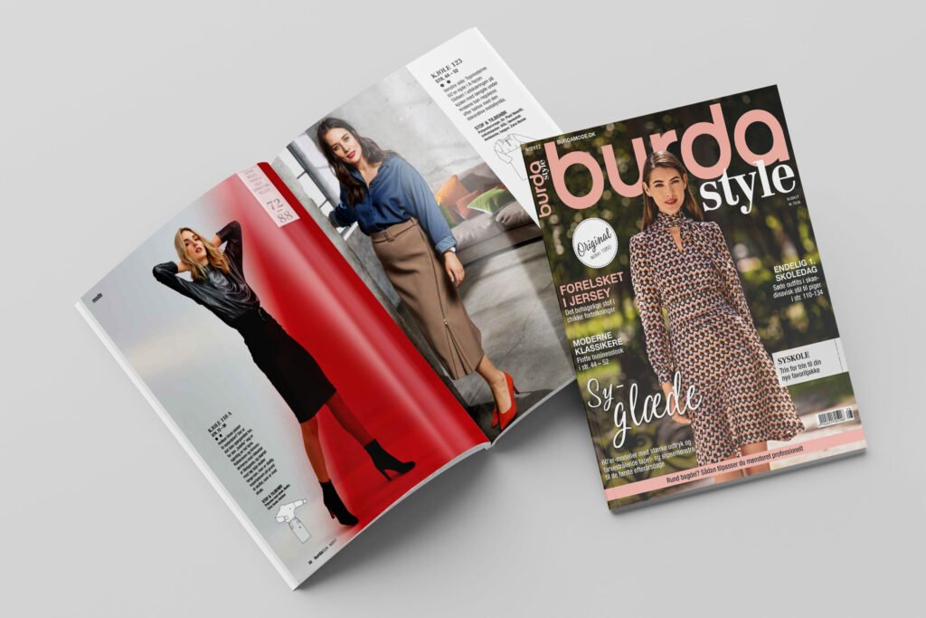Fashion editorial magazine design with trendy layout