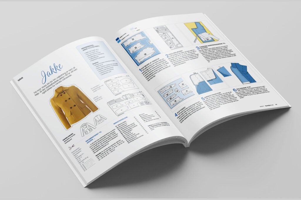 Corporate newsletter magazine design with clean layout